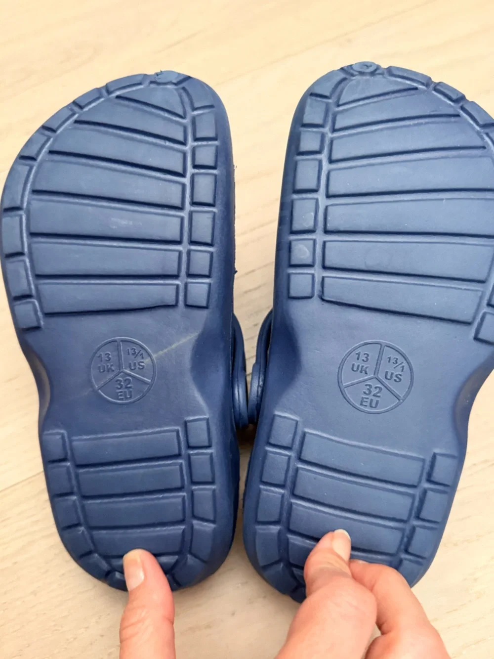 Navy Fuzzy-Lined Holiday Clog Shoes